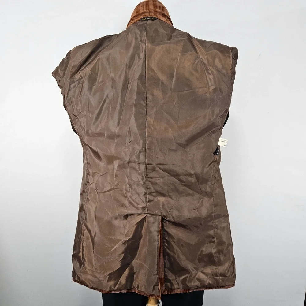 VTG‎ Woodmere Men's Sport Coat Blazer Two Button Brown Corduroy Cotton 44L
